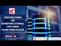 Creating Fabulous Forms for SharePoint External lists using SPARK Forms Builder
