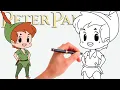 How To Draw PETER PAN Kawaii SUPER EASY DISNEY DRAWING