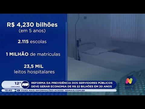 Reforma da previdência dos servidores públicos deve gerar economia de R$ 22 bilhões em 20 anos