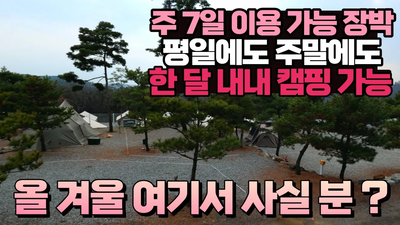 평일 주말 날짜 횟수 제한 없이 무제한 장박 캠핑장 | 올 겨울 아예 여기서 살아 볼까요? | 좋은 장박캠핑장 소개해주러 왔다가 장박 시작 | 내돈내산 솔직한 캠핑장 리뷰 썸네일