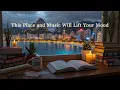 Download Lagu Rainy Night by the Ocean City 🌧️ Relaxing Jazz Piano \u0026 Cozy Window Ambience for Sleep and Study