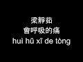 Download Lagu 梁靜茹 Fish Leong 會呼吸的痛 歌詞 Lyrics Pinyin