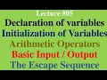 Declaration and Initialization of variables in C Computational Physics in