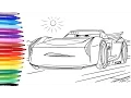 DISNEY CARS 3 Disney Cars Coloring Pages Learn Colors for Kids 2 Jackson Storm