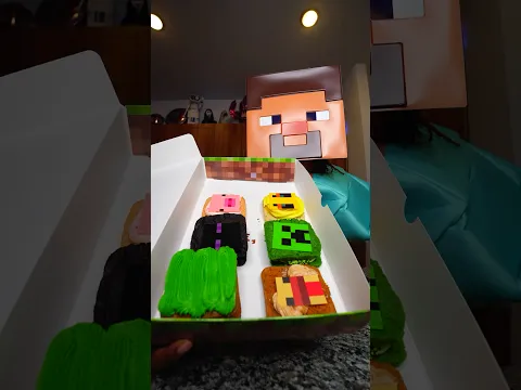 Minecraft and Crumbl Cookie Collab Food Review From Steve