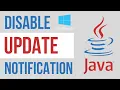 Disable Java Update Notification in Windows