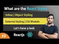 What are the React Styles Inline Object External Module styling Learn Reactjs in Hindi -