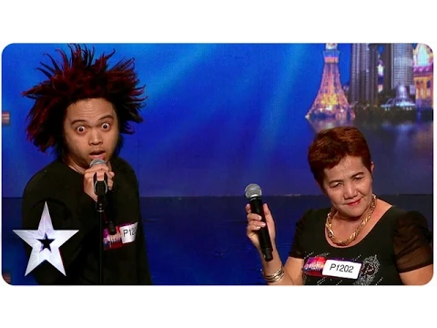 Fe and Rodfil The Unlikeliest Of Singing Duos Asias Got Talent 2015 Ep 2