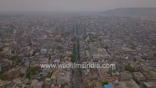 Hawa Mahal and the dense urban landscape of Jaipur