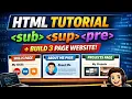 HTML Subscript Superscript Pre Tag Explained Mini Website Project