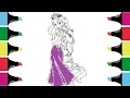 Tangled Princess Rapunzel Coloring Pages for Kids Disney Coloring Page for Children