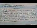 TERMINATING NULL CHARACTER