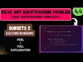 4 4 Subsets 2 Leetcode 90 Backtracking using one template series C codingsamurais