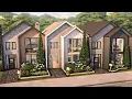 BASE GAME MODERN TOWNHOUSES FOR RENT The Sims 4 Speed Build No CC