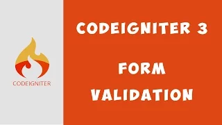 CODEIGNITER - FORM VALIDATION tutorial 9