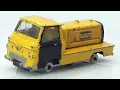 Restauratie van een compressortruck van Atlas Copco. Dinky-diecastmodel uit 1963.