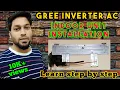 How to install Gree inverter split AC indoor unit ductless mini split AC Gree mini split AC