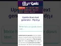 How to write a upside-down text