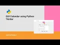 PYTHON GUI CALENDAR USING TKINTER