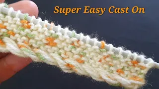 Super Easy Cast On || Easy Fande Design || Casting on stitches for knitting 