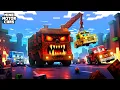 Lagu Evil Fire Monster Truck Kidnaps Cars in Minecraft City | City Heroes \u0026 Police Cars Video Collection