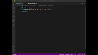 JavaScript - Hello World Change the code