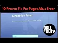 How To Fix Puget Altus Error COD Not Working Unable to Access Online Services Fix