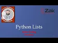 Python 22 Step-wise Python Lists Level By ZAK