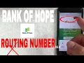 Bank Of Hope ABA Routing Number - Where Is It
