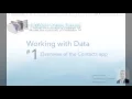 Working with Data Overview of Contacts app