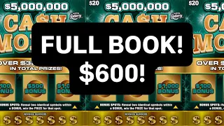 LIVE Cash Money Time 600 Full Book Of 20 Scratch Offs
