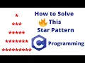How to solve this Star pattern in For Loop Tamil Stack C Programming