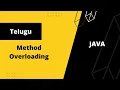 Method Overloading in java in telugu Telugu Progs