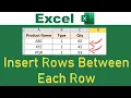 Insert Multiple Rows in Between Every Row in Excel