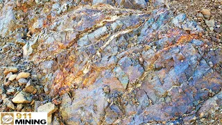 Gold In Calcite Stringers \u0026 High Grade Grab Samples On A Creek!