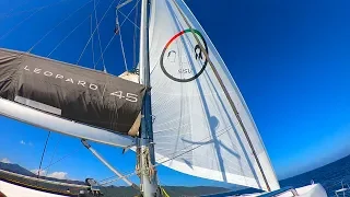 #81m Big Waves on Passage to Gibraltar | Sailing Sisu Leopard 45 Catamaran Circumnavigating Atlantic