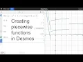 Creating piecewise functions in the Desmos graphing calculator