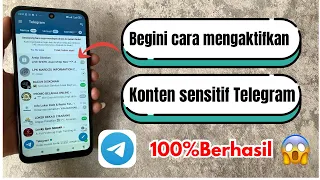 cara mengaktifkan konten sensitif di telegram 2026