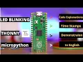 LED Blinking with Raspberry Pi Pico Thonny micropython
