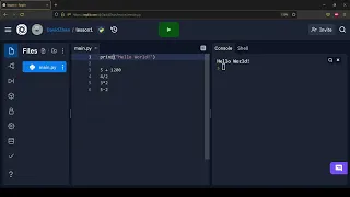 Lesson 1 Setting Up Repl it Math Operations and a Basic Calculator Starting Python