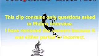 Philips Telephonic Interview Questions 2016