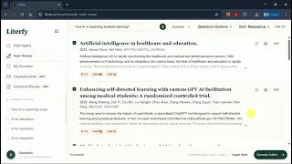 Literfy ai Tutorial One-Click Academic Search Literature Review from Real Papers