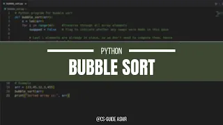 Bubble Sort in Python ASMR No-Talking CS-Guide