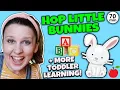 Hop Little Bunnies with Ms Rachel + More Nursery Rhymes \u0026 Kids Songs | Toddler Learning Video