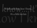 Lagu Default - Little Too Late (Lyrics)