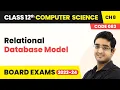 Relational Database Model - Database Concepts Class 12 NCERT Computer Science Chapter 8 2022-23