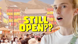 沙尘暴中逛中国沙漠里的美食市场，再也不去了