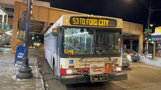 CTA Bus Ride 53 Pulaski From Lake Green Line To 28th Street CTA New Flyer D40LF 2006