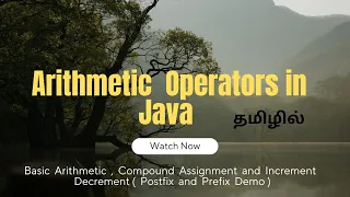 Arithmetic and Arithmetic Compound Assignment Operators in Java Programming In Tamil