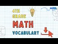 4th Grade Math Vocabulary You Must Know Free Review Sheet Included